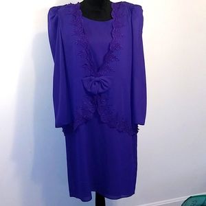 EUC. AFTER DARK size 14 women's purple dress